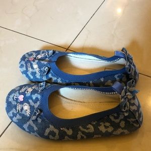 Girls blue cat flats size 11